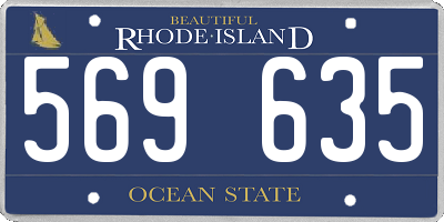RI license plate 569635