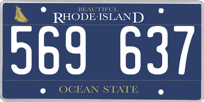 RI license plate 569637