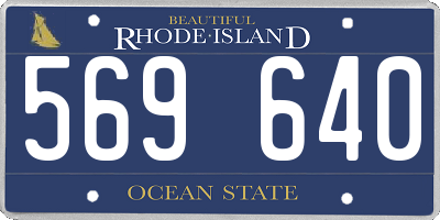RI license plate 569640