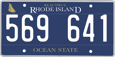 RI license plate 569641