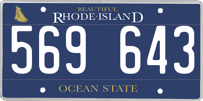 RI license plate 569643