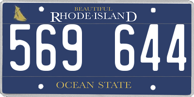 RI license plate 569644