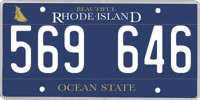RI license plate 569646