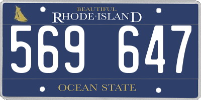 RI license plate 569647