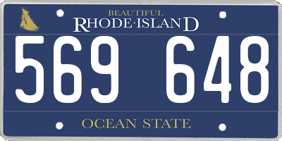 RI license plate 569648