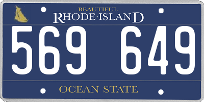 RI license plate 569649