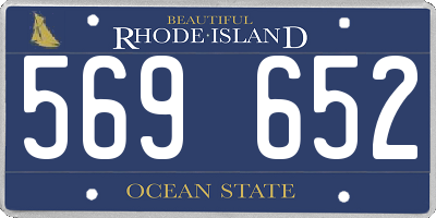 RI license plate 569652