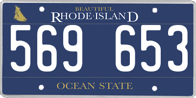 RI license plate 569653