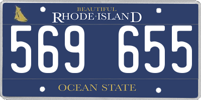 RI license plate 569655
