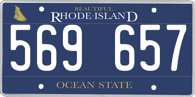 RI license plate 569657
