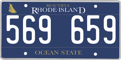 RI license plate 569659