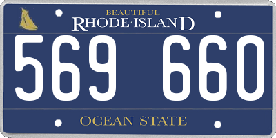 RI license plate 569660