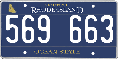 RI license plate 569663