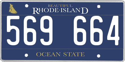 RI license plate 569664