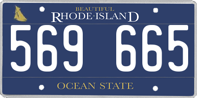 RI license plate 569665