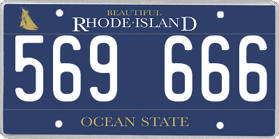RI license plate 569666