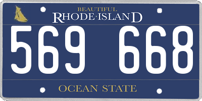 RI license plate 569668