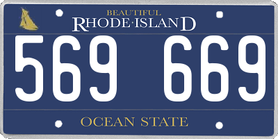 RI license plate 569669