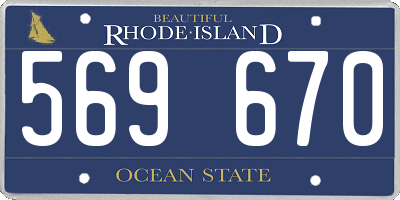 RI license plate 569670