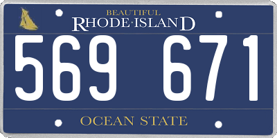 RI license plate 569671