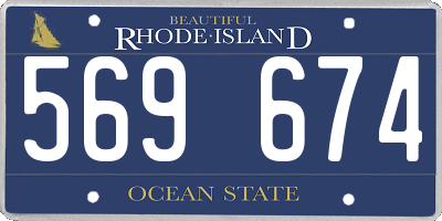 RI license plate 569674
