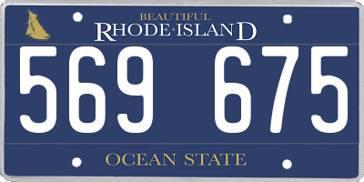 RI license plate 569675