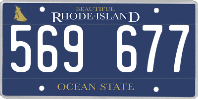 RI license plate 569677