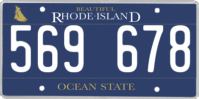 RI license plate 569678