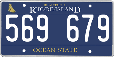 RI license plate 569679