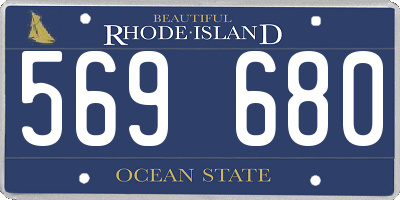 RI license plate 569680