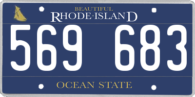 RI license plate 569683