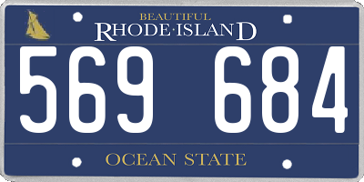 RI license plate 569684