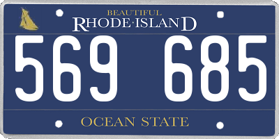 RI license plate 569685