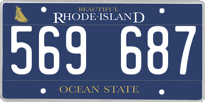 RI license plate 569687