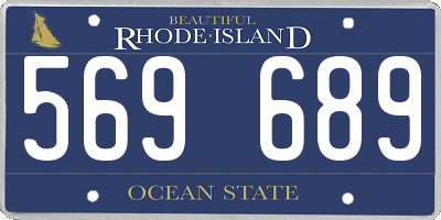 RI license plate 569689