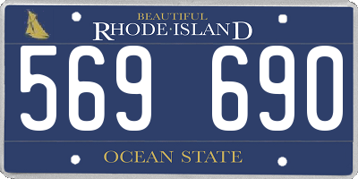 RI license plate 569690