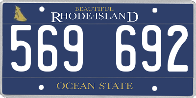 RI license plate 569692