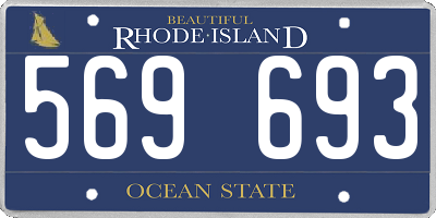 RI license plate 569693
