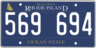 RI license plate 569694