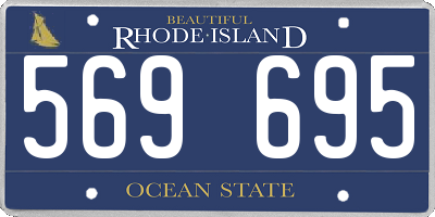 RI license plate 569695