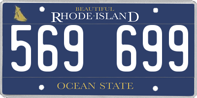 RI license plate 569699