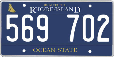 RI license plate 569702