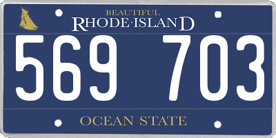 RI license plate 569703