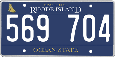 RI license plate 569704