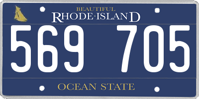RI license plate 569705