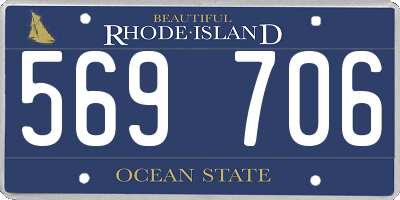 RI license plate 569706