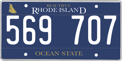 RI license plate 569707