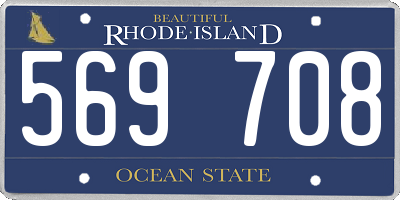 RI license plate 569708