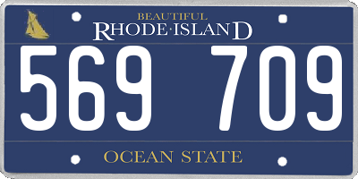RI license plate 569709