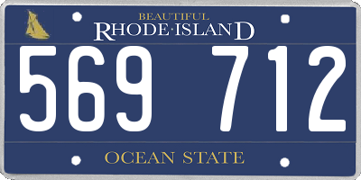 RI license plate 569712
